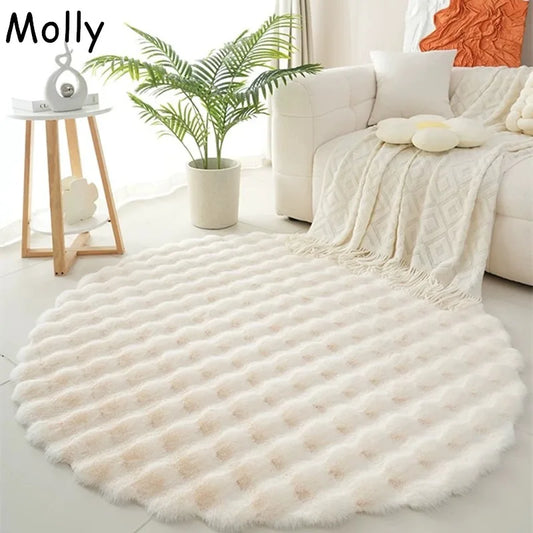 Fluffy Round Rug