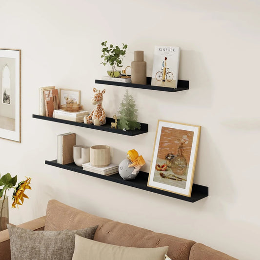 Living Room Floating Shelves