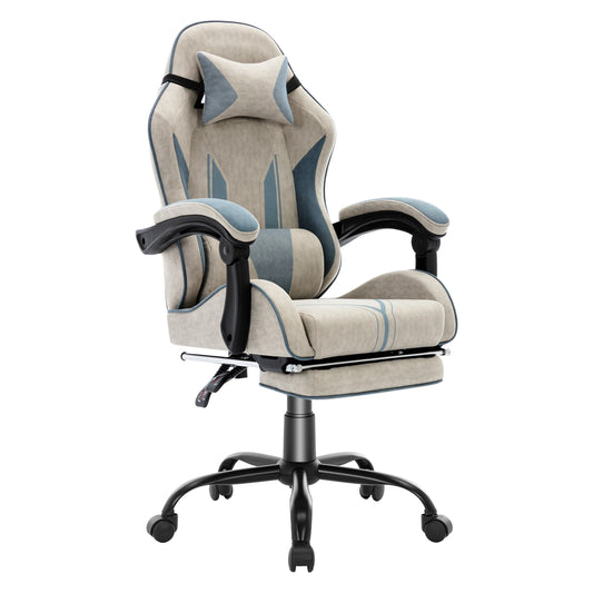 Gaming chair with leg and back support